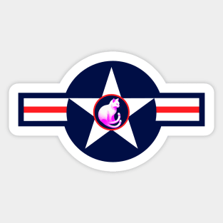 : Two Tailed Tom - - Blue USAF - - Sticker